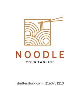 noodle vector icon logo design