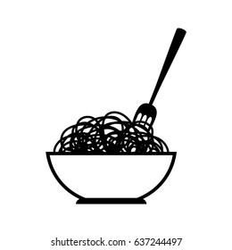 Noodle vector icon on white background
