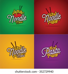 noodle vector set