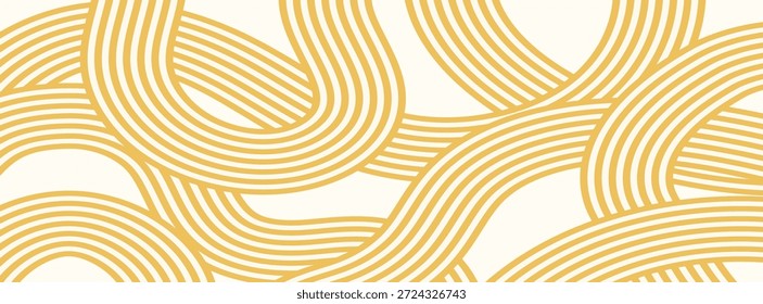 Fondo de ondas de fideos, ramen, patrón de espagueti