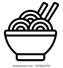 Noodles Asian Food icon illustration