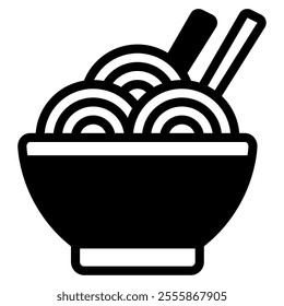 Noodles Asian Food icon illustration