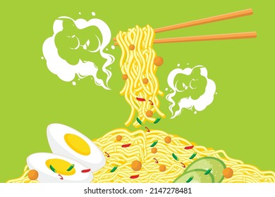 Noodles. Asian food. Noodle food vector illustration