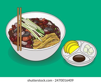 
Noodles in Black Bean Sauce