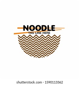 noodles bowl egg restaurant logo in vector , Japanese ramen vector illustration