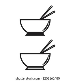 Noodles in the bowl vector