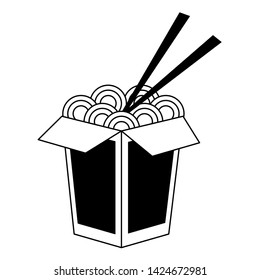 Noodles chinese food isolated cartoon vector illustration graphic design