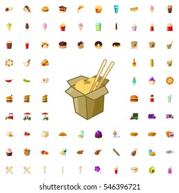 noodles fast food icon illustration isolated vector sign symbol