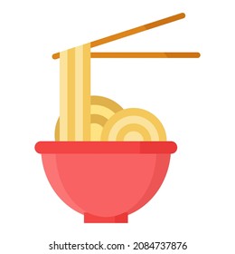 noodles flat clipart vector illustration