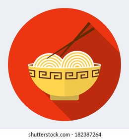 Noodles flat icon