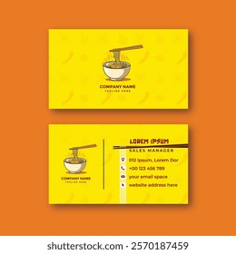 Noodles food business card design template