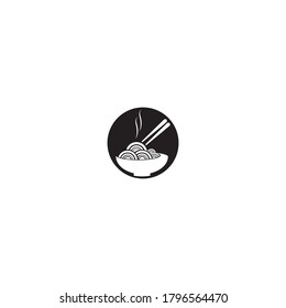 Noodles food Logo template vector illustration