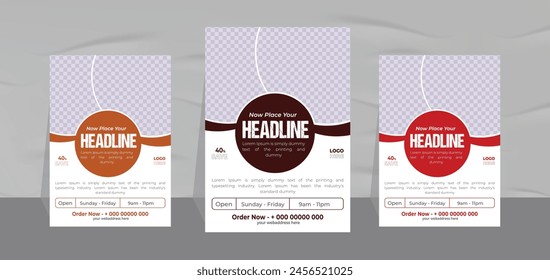 noodles food menu poster design and restaurant fast food flyer design template