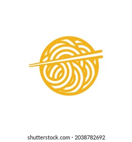 Noodles food sign symbol illustration design template