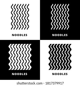 Noodles Food Vector Logo. Noodle Pasta And Ramen Icon Line and Glyph Style. Food Bakery And Cake Symbol Illustration