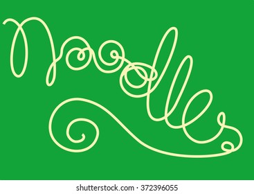 Noodles forming the word 'Noodles'