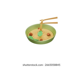  Icono de fideos 3D Ilustración Render