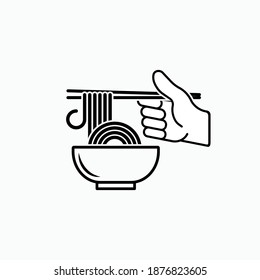 Noodles Icon. Asian Cuisine Symbol - Vector, Sign for Design, Presentation, Website or Apps Elements.