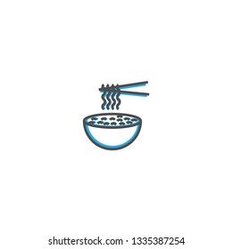 Noodles icon design. Gastronomy icon vector illustration design
