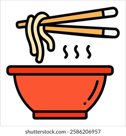 Noodles Icon Element For Design