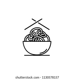 noodles icon. Element of food and drinks icon for mobile concept and web apps. Thin line noodles icon can be used for web and mobile. Premium icon on white background