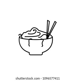 noodles icon. Element of food icon for mobile concept and web apps. Thin line noodles icon can be used for web and mobile on white background