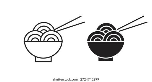 Icono de fideos. cartel plano lleno para concepto móvil y Diseño web