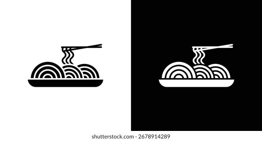 Diseño plano de icono de fideos. Eps 10