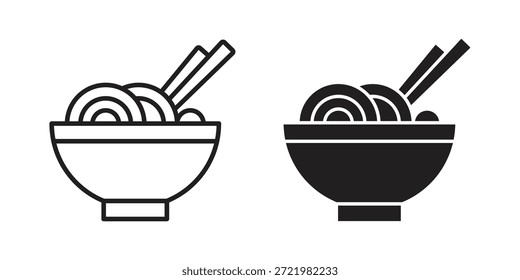 Icono de fideos icono plano simple. Versión Liner - Vector de stock.