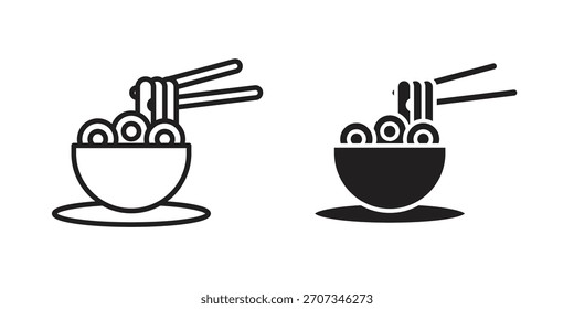 Noodles icon. flat and stroke style Collection. simple symbol