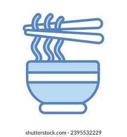 Noodles icon isolate white background vector stock illustration.