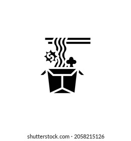 Noodles Icon Isolated On White Background