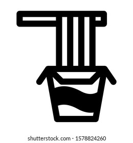 noodles icon isolated sign symbol vector illustration - high quality black style vector icons
