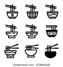 noodles icon isolated sign symbol vector illustration - Collection of high quality black style vector icons
