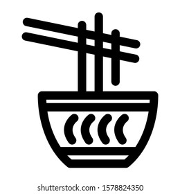 noodles icon isolated sign symbol vector illustration - high quality black style vector icons
