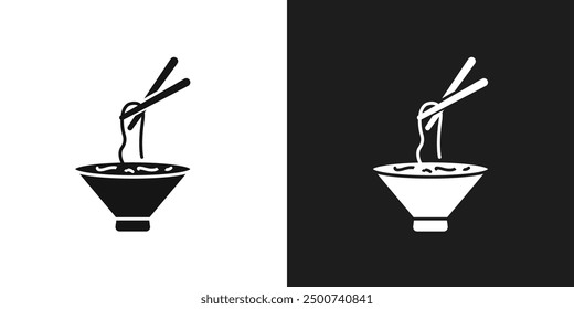 Noodles icon line art vector