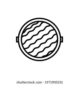 noodles icon line style vector for your web, mobile app logo UI design