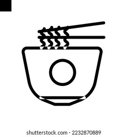 noodles icon line style vector