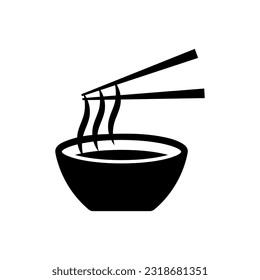 Noodles icon, logo isolated on white background