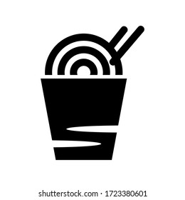 noodles icon or logo isolated sign symbol vector illustration - high quality black style vector icons
