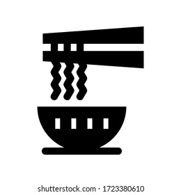 noodles icon or logo isolated sign symbol vector illustration - high quality black style vector icons
