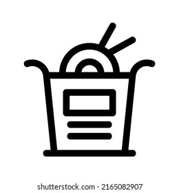 noodles icon or logo isolated sign symbol vector illustration - high quality black style vector icons
