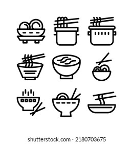 noodles icon or logo isolated sign symbol vector illustration - Collection of high quality black style vector icons
