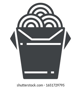  noodles icon on white background