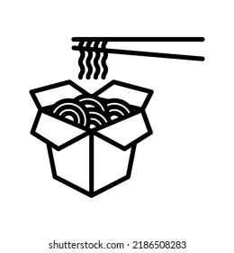 Noodles icon. ramen noodle sign. vector illustration