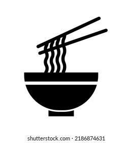 Noodles icon. ramen noodle sign. vector illustration