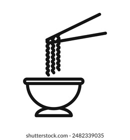 Noodles Icon Set Ramen Illustrations for Asian Cuisine and Culinary Arts