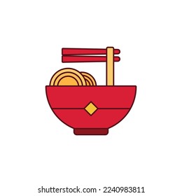 the noodles icon is suitable for your web, apk or project with a chinese new year theme