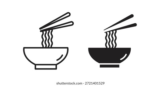 Icono de fideos para la Plantilla. Conjunto de gráficos de Vector de iconos