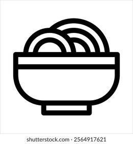Noodles Icon Vector from Food and Drink Set